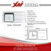 LAVADERO ACERO 100X50 - 1 POZA LUJO C/ESC - ARLETT - Image 2