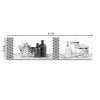 INSERTO  DECORADO BAÑO HD SALOME GRIS 15X60 CM - CELIMA - Image 2